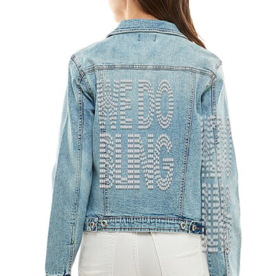 Basic Tier - Stretched Ladies Casual Denim Jacket Thumbnail